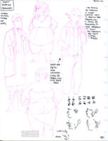 Sketchpage of studies based on Ryoko Kui's art from Dungeon Meshi, showing character body types.