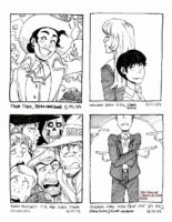 Traditionally drawn black and white illustrations of books that Jey finished: Tiger Tiger, Welcome Back Alice, Terry Pratchett: The BBC Radio Drama Collection, Mistakes Were Made (but not by me).