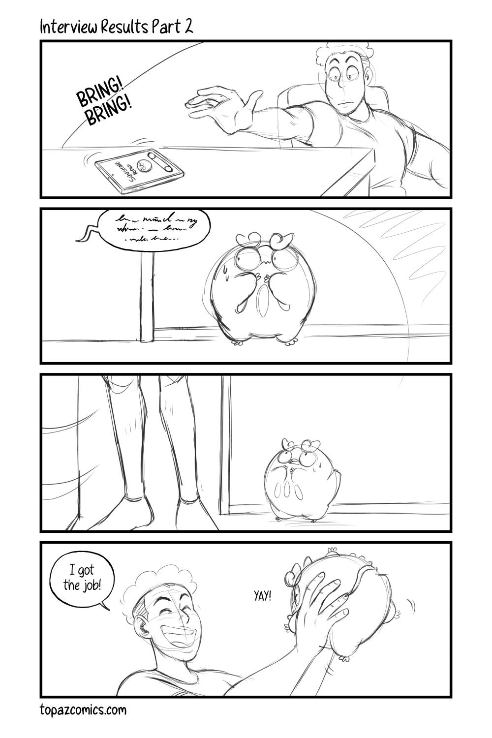 Sketch of the previous page, done in grey pencil.